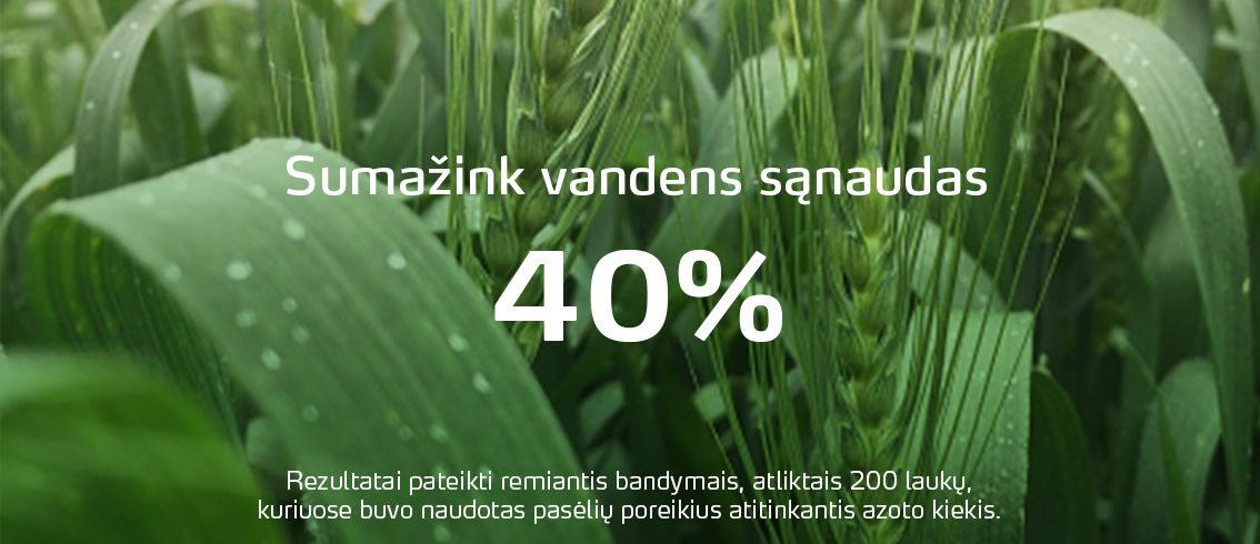 Decrease water use by 40%